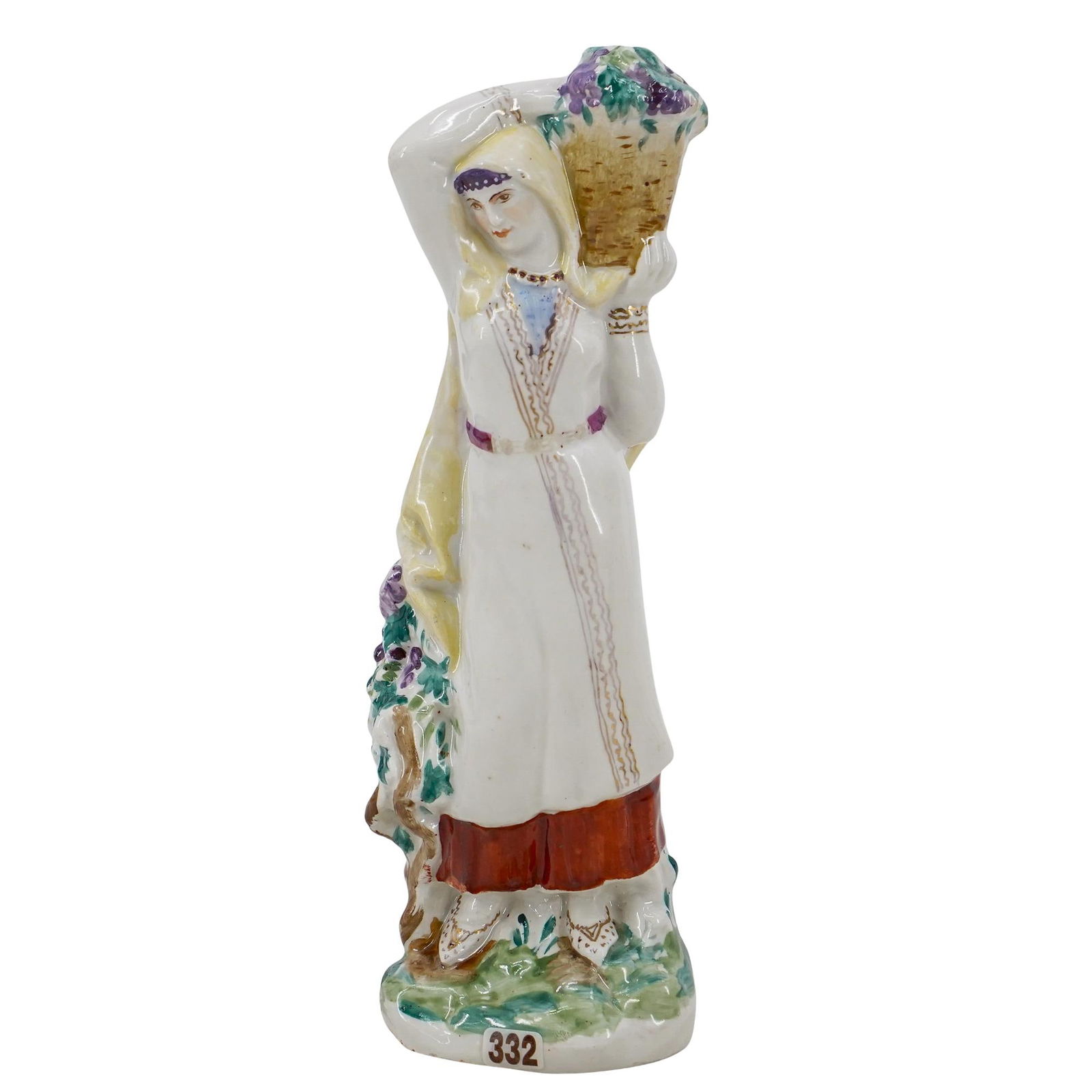 Soviet Porcelain Georgian Woman With Grapes Figure (Lomonosov State Porcelain Factory) (1 of 5)