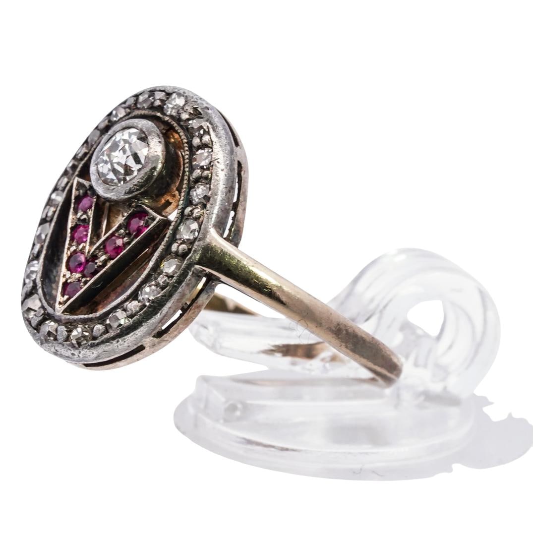 14k Gold, Diamond, and Ruby Ring (1 of 4)