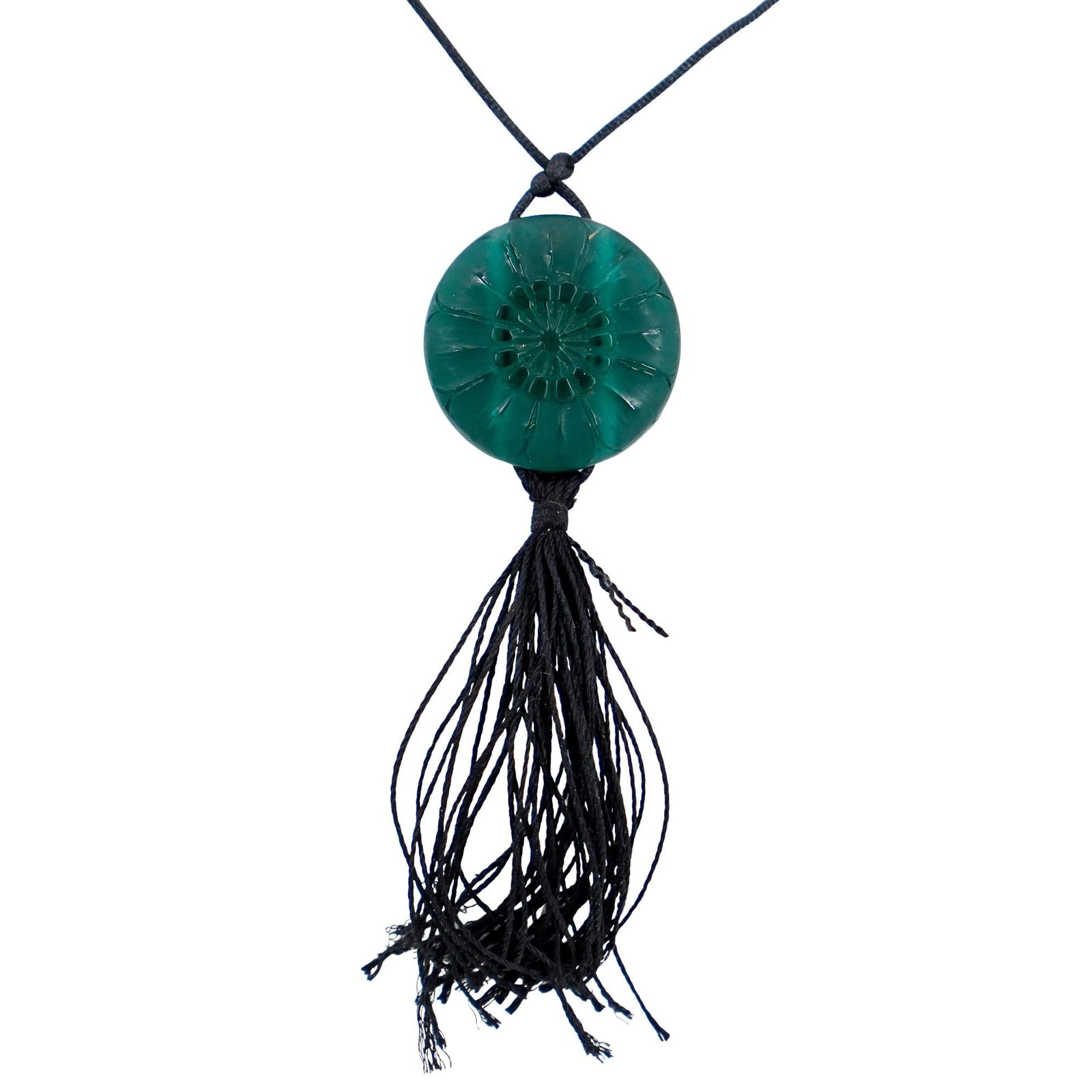 Rene Lalique Green Glass Necklace (1 of 4)