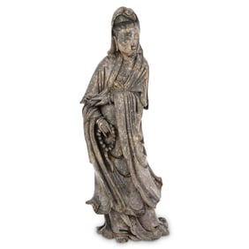 Antique Chinese Soapstone Guan Yin
