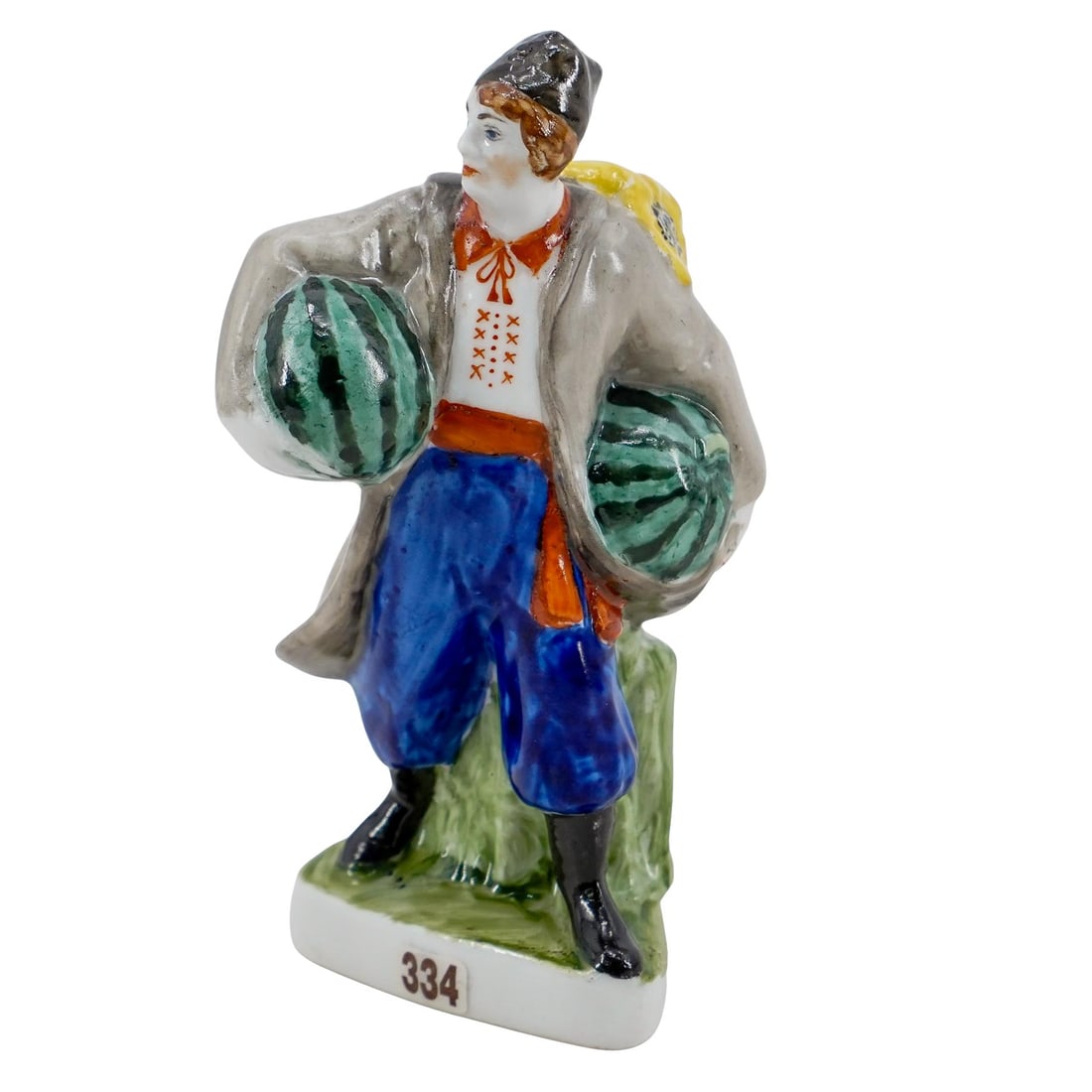 Soviet Porcelain Peasant With Watermelons (Lomonosov State Porcelain Factory) (1 of 4)
