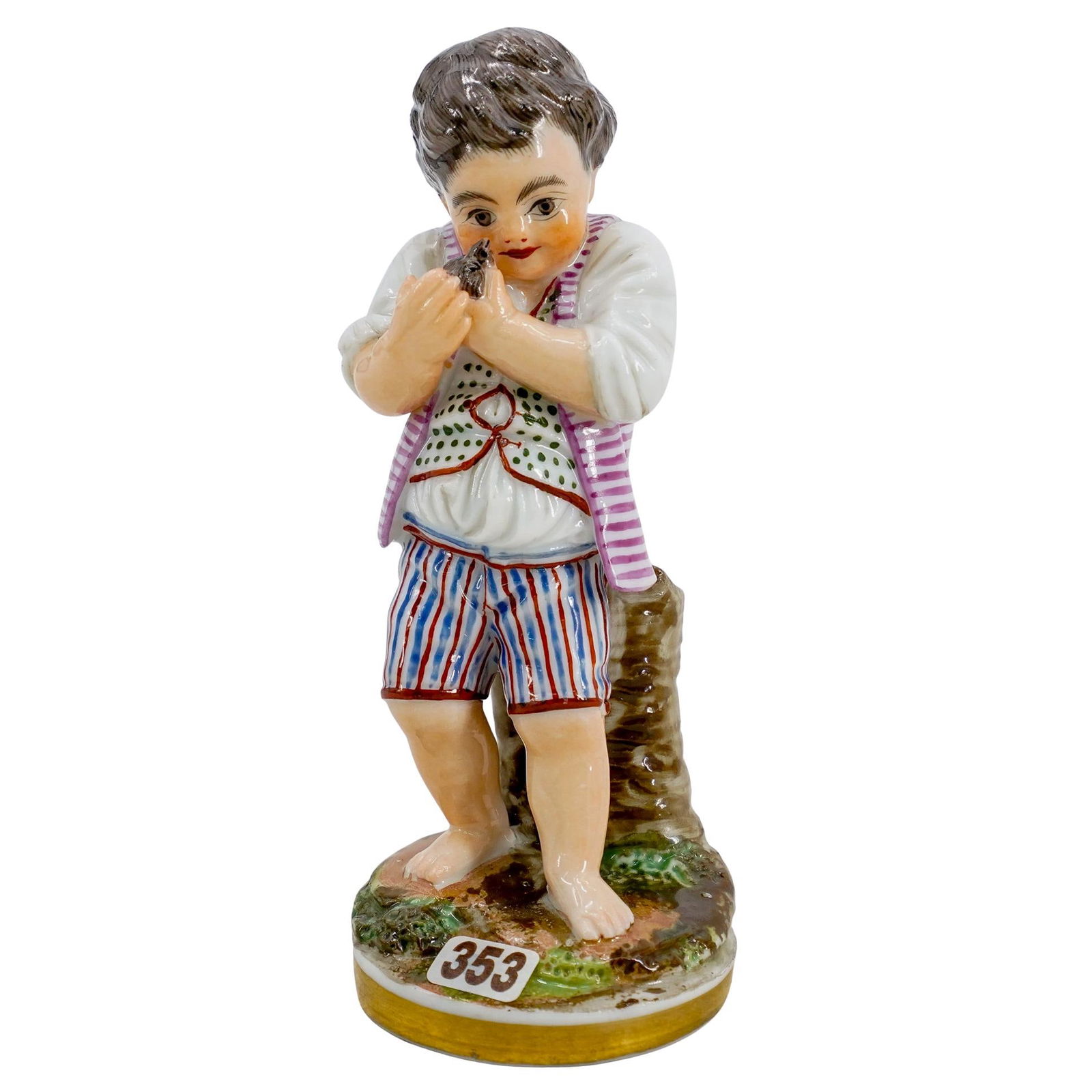 Russian Porcelain Peasant Boy With Sparrow (1 of 5)