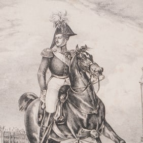 Nicolas I Lithograph on Paper (J. Velten)
