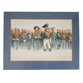 Emperor Nicholas I 'Grand Due Michel' Colored Lithograph