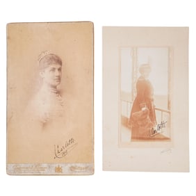 (2Pc) Autographed Queen of Wurttemberg Photographs
