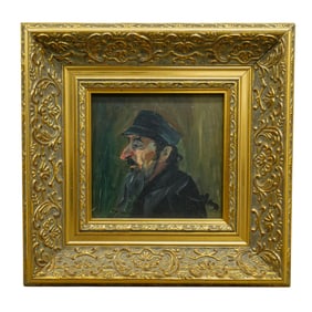 Oil on Panel Portrait of a Jewish Man