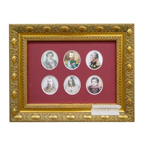 Antique Russian Painted Enamel Plaques