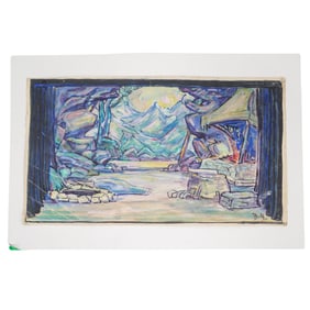 Vasnetsov, Victor Mikhailovich (1848-1926) Gouache Painting Stage Design