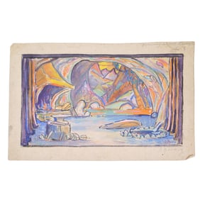 Vasnetsov, Victor Mikhailovich (1848-1926) Gouache Painting Stage Design