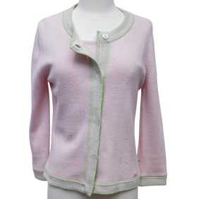 Chanel Long Sleeve Cardigan & Sleeveless Sweater Top