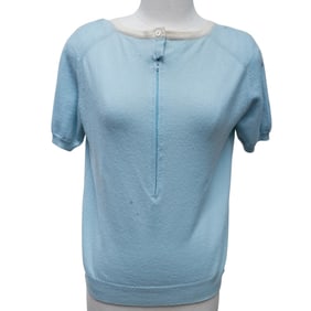 Vintage Chanel Cashmere Short Sleeve Sweater Top
