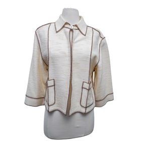 Chanel Beige Wool Tweed Blazer 99'