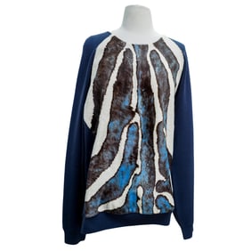 Vintage Louis Vuitton Printed Zebra Calf Skin & Wool Sweater