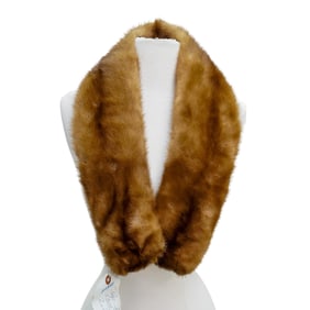 Gittleman's Sons Light Brown Mink Scarf