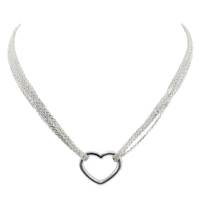Tiffany Style Heart Mesh Necklace