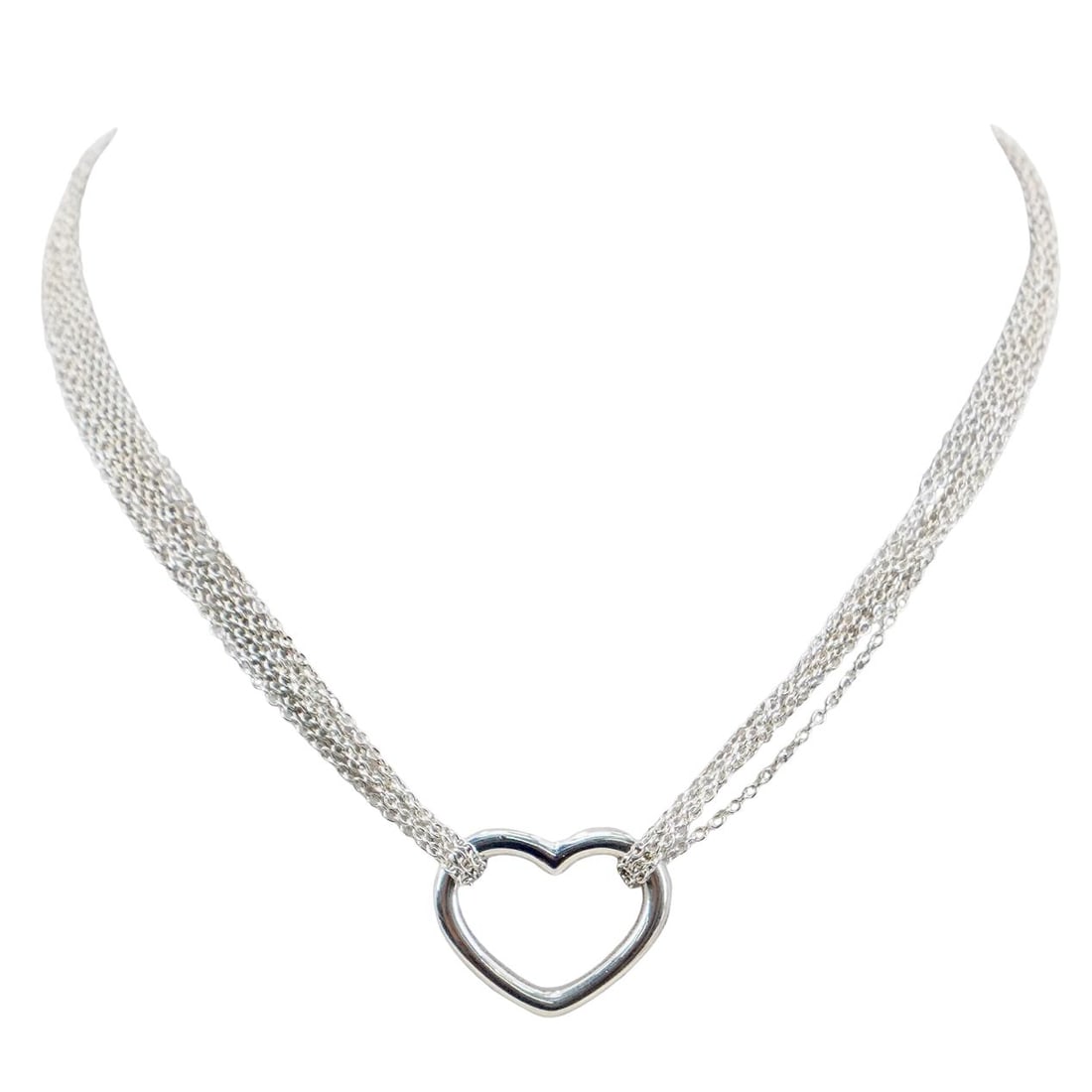 Tiffany Style Heart Mesh Necklace (1 of 6)