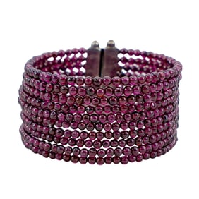 Sajen Sterling & Beaded Bracelet
