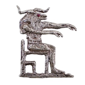 Deangelo Sterling and Ruby Figural Pendant