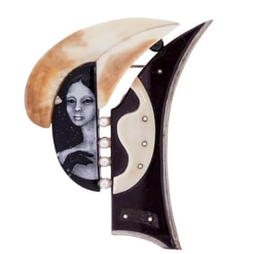 Dan & Daniela Imre (Israeli, B. 1950, 1951) Modernist Brooch