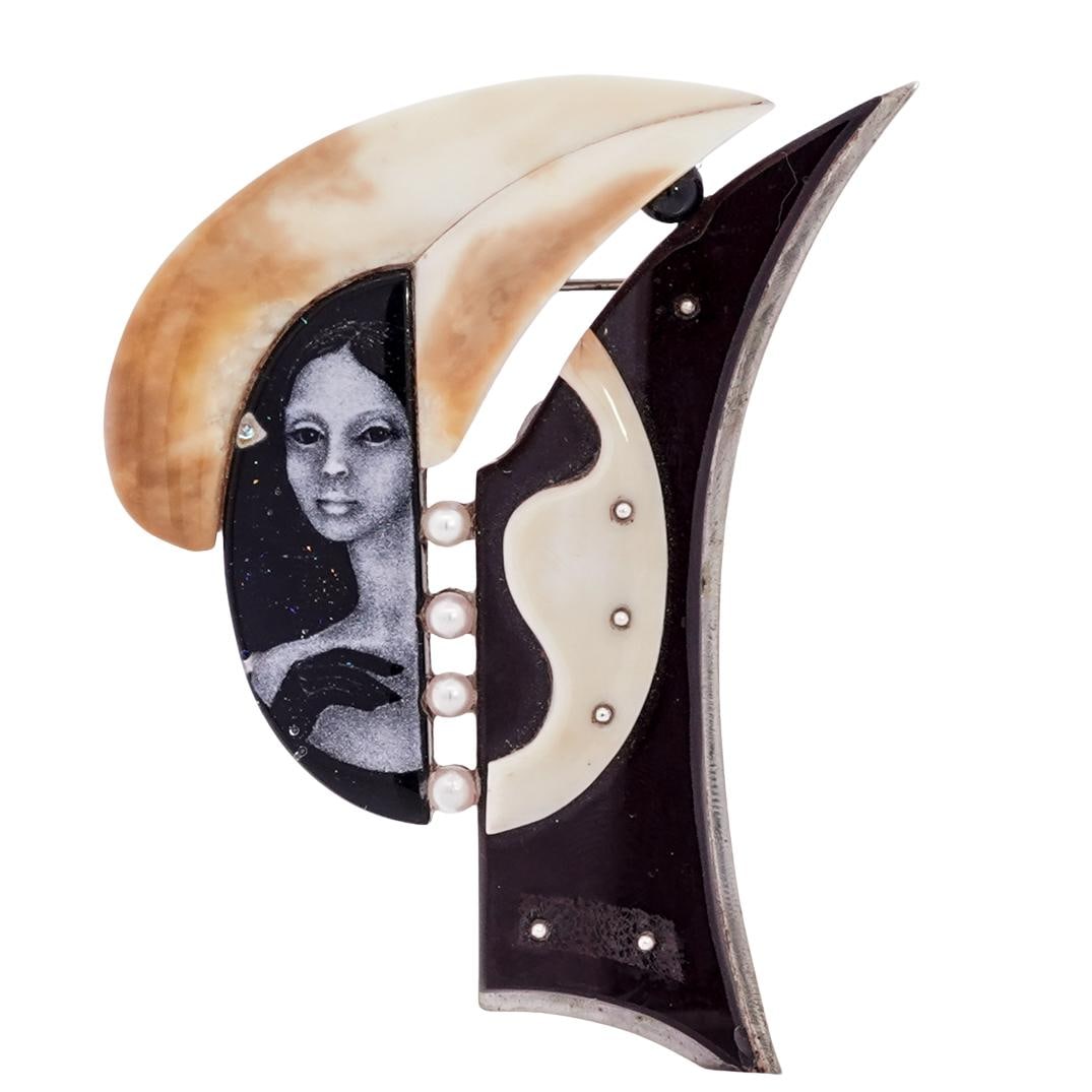 Dan & Daniela Imre (Israeli, B. 1950, 1951) Modernist Brooch (1 of 4)