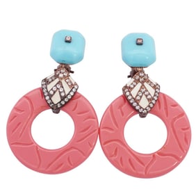 (2 Pc)Vintage Sterling Silver & Bakelite Earrings