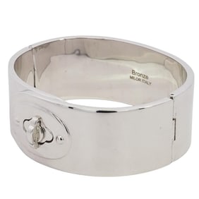 Milor Silver Plated Bronze Hinged Cuff