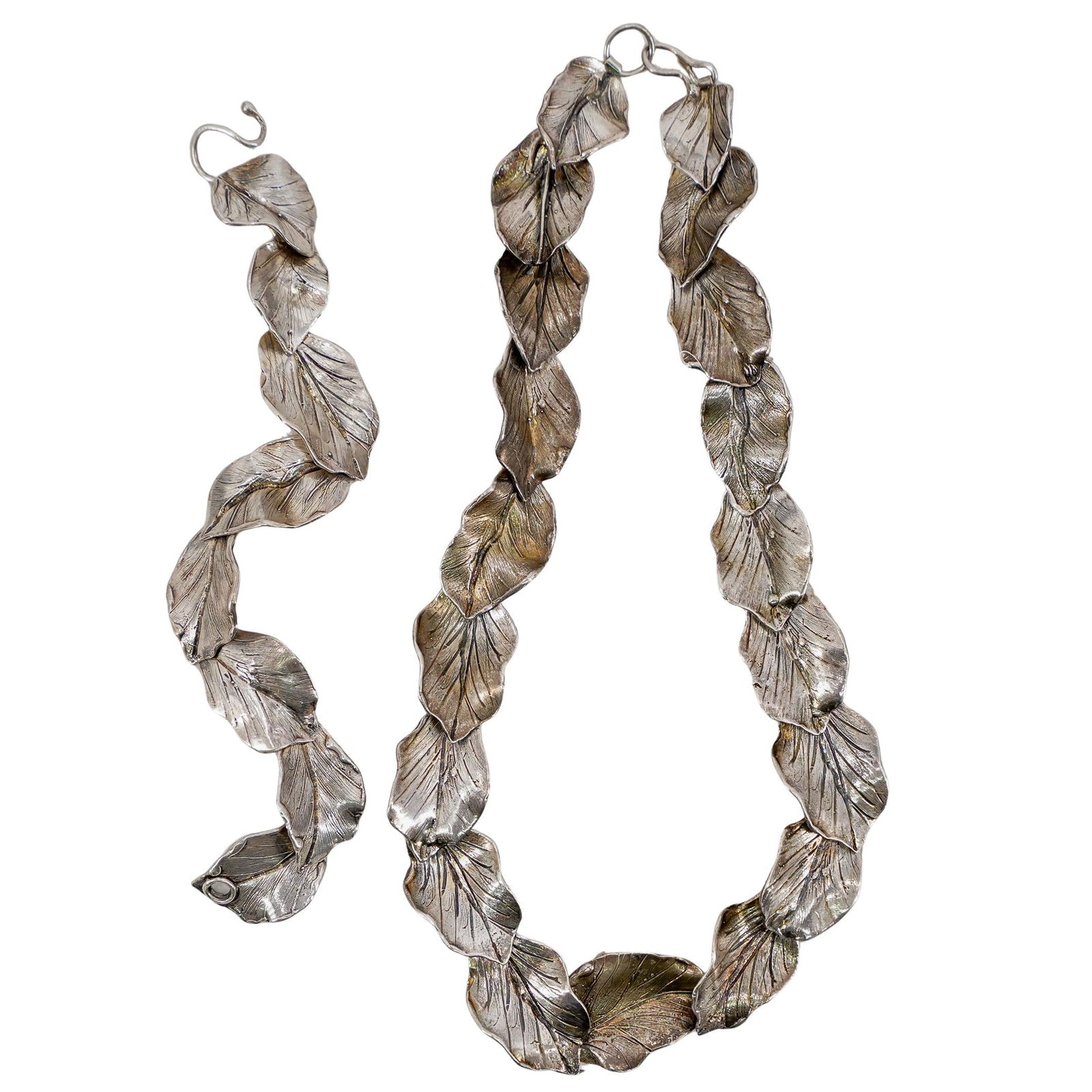 Signed KK Sterling Leaf Necklace & Bracelet (1 of 9)