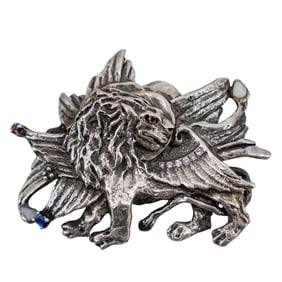 Deangelo Precious Stone and Sterling Belt Buckle