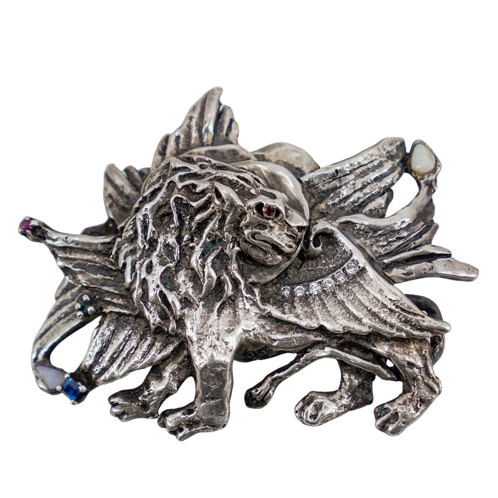 Deangelo Precious Stone and Sterling Belt Buckle (1 of 5)