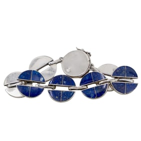 Signed 950 & Lapis Bracelet