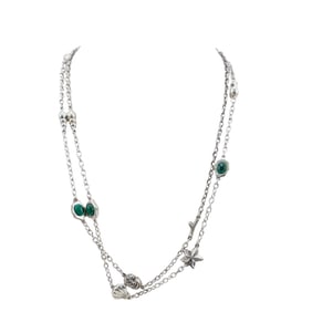 Sterling Silver Shell & Starfish Necklace