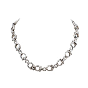 Taxco Sterling Equestrian Horse Bit Snaffle Link Necklace