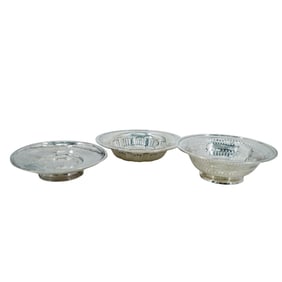 (3 Pc) Sterling Silver Assorted Serving Bowls Grouping