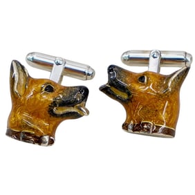 Thistle & Bee German Shepherd Cufflinks