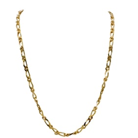 Monet Gold Tone Figaro Chain Necklace