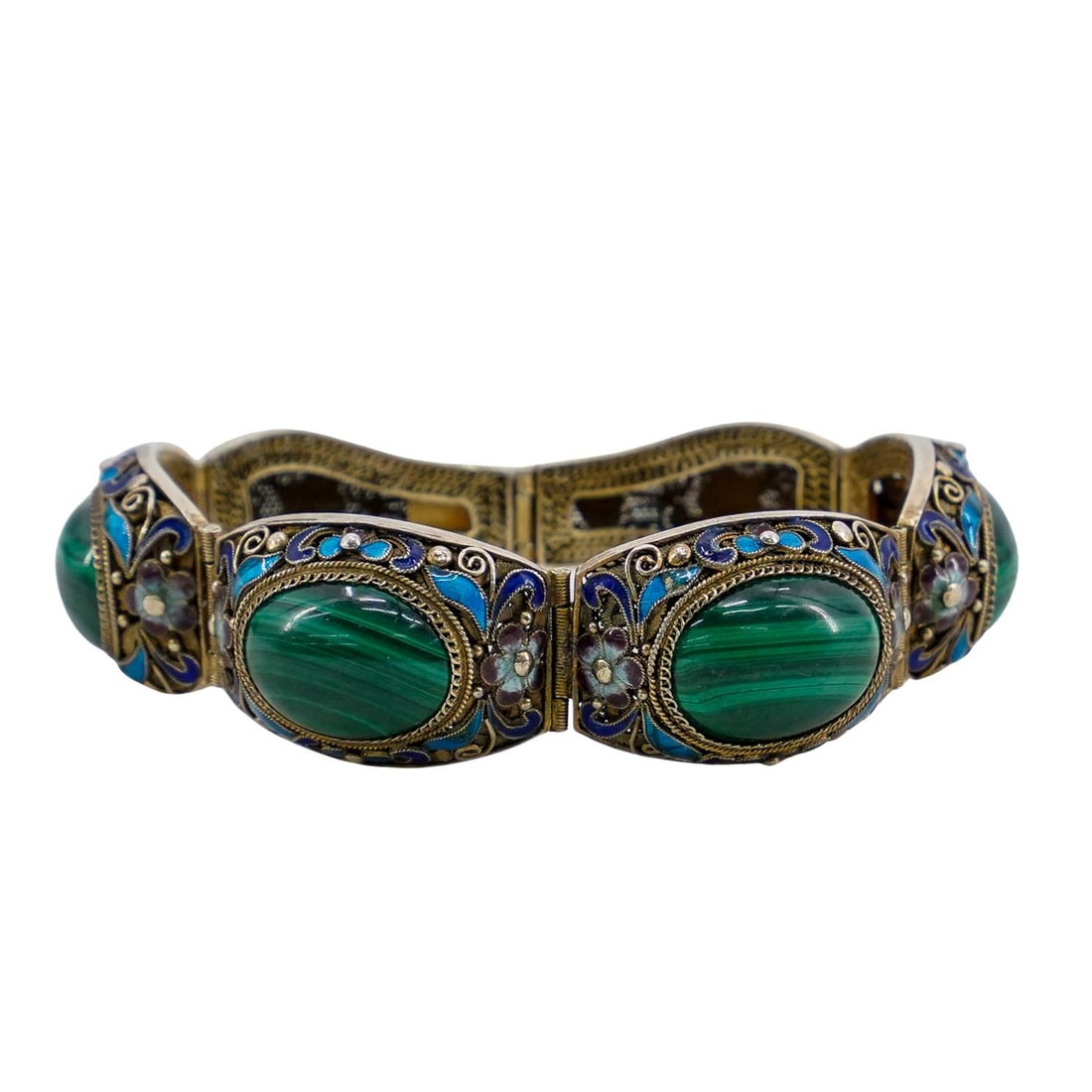 Antique Chinese Malachite Bracelet (1 of 4)