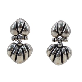 Signed Ilaria Heart Earrings