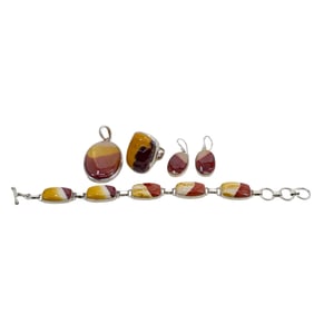 (4Pc) Mookaite Jewelry Set