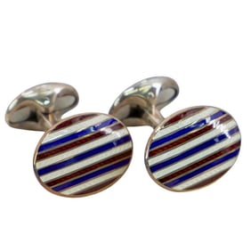 Deakin & Francis Enamel Oval Cufflinks