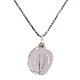 Pink Rock Crystal Necklace