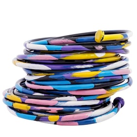 Bill Schiffer (USA) Painted Coil Bracelet