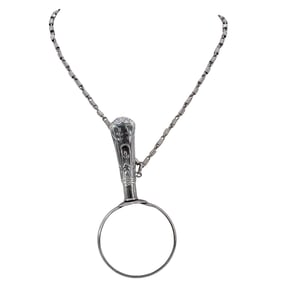 Sterling Silver Magnifying Glass Necklace