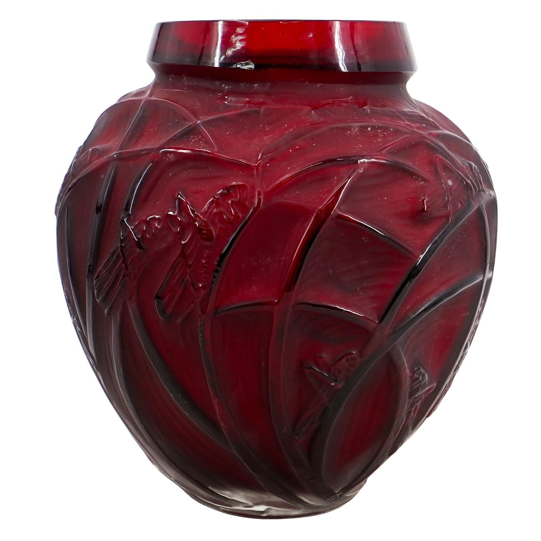 After Lalique Glass Grasshopper Vase (1 of 5)