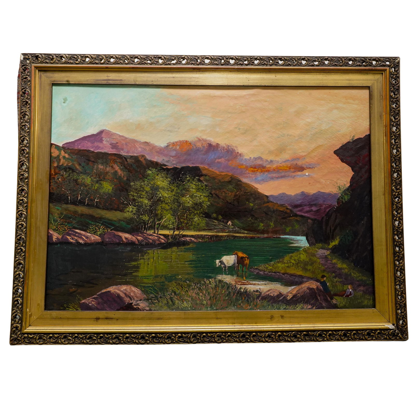 Argentine School Landscape W/ Cattle Oil On Canvas (1 of 7)