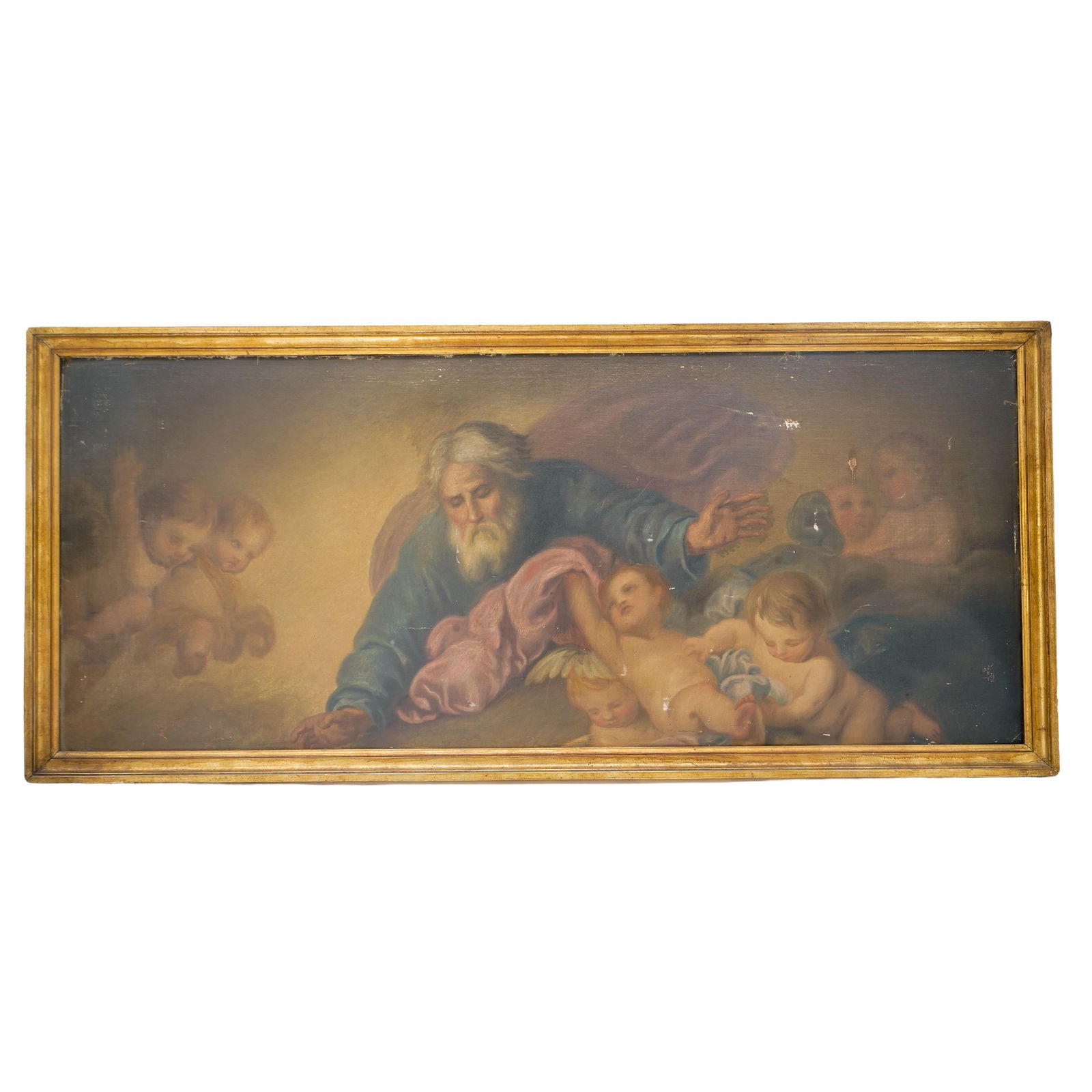 Latin American School God The Father Oil On Canvas On Board (1 of 5)