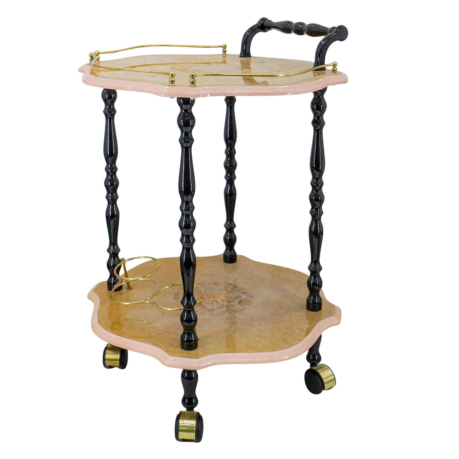 Vintage Italian Wooden Liquor Bar Tea Cart (1 of 13)