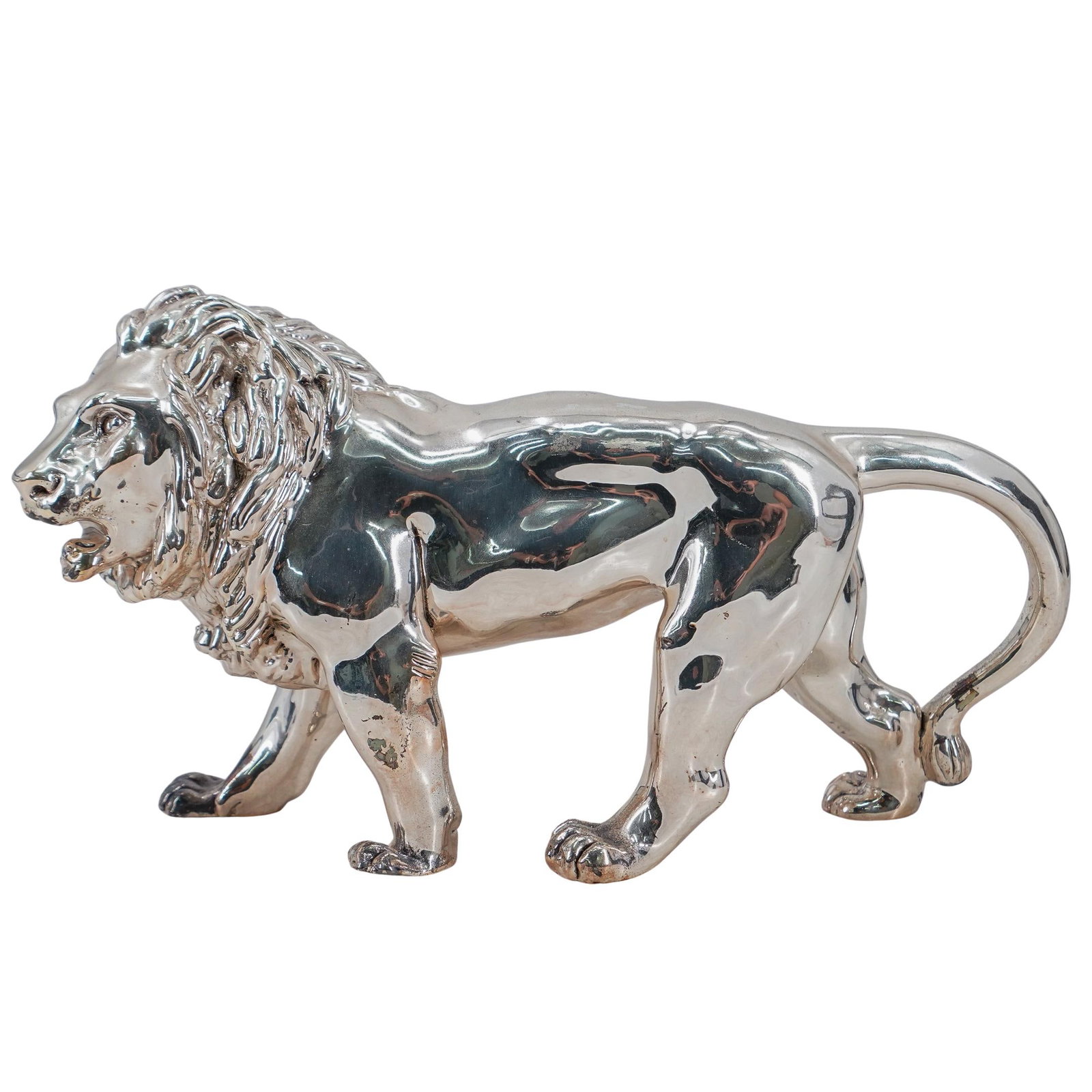Sterling Silver Overlay Lion Figure Sculpture (1 of 6)