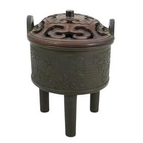 Antique Japanese Bronze Covered Censor