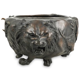 Seiya Genryusai (Japan, 1868-1912) Bronze Animal Jardinier