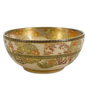 19th Century Japanese Meiji Hasegawa Satsuma Bowl